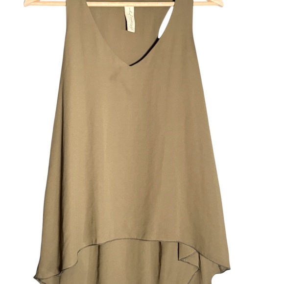 Alison Joy Flowy olive Sleeveless Top Sz M - Picture 1 of 8